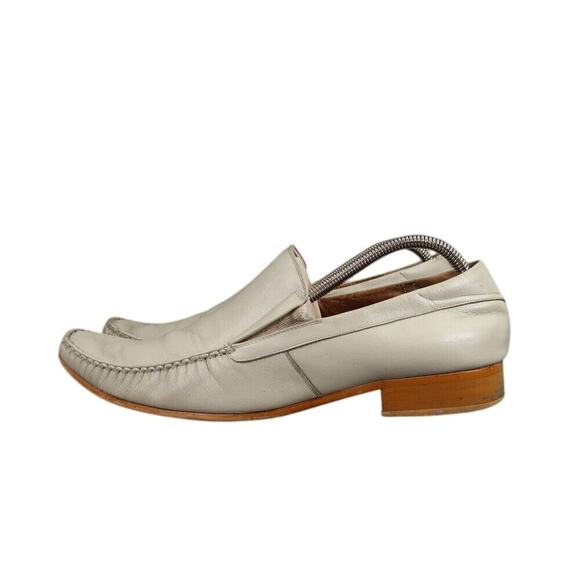 San Meldini Shoes Mens 43 Loafers Slip On Snip Toe Moc Leather Italian Classic - Picture 4 of 16